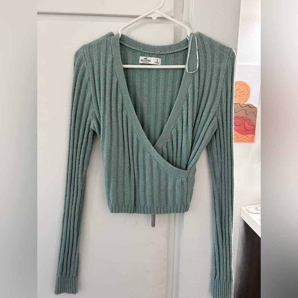 Hollister wrap top sweater